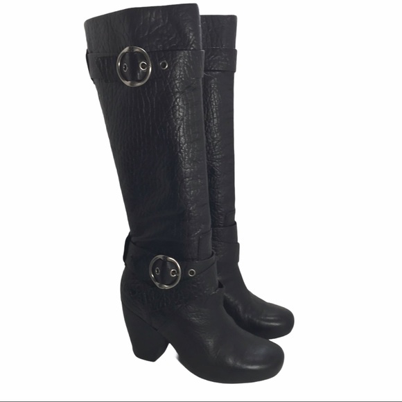 chunky heel riding boots